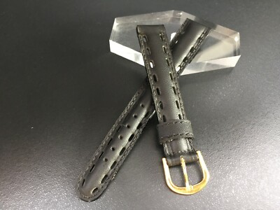 Correa-Strap Uhren CUERO LEGITIMO Schwarz Typ Militärische 16MM'' Vintage 1970 ''