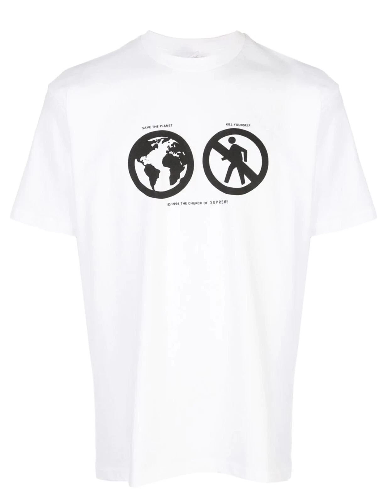 T shirt blanc Supreme Save The Planet