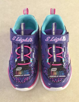 SKECHERS “Galaxy Lights” Toddler Girl’s Purple/Multi Sneakers~~Size
