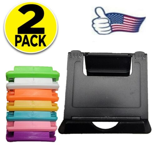 2 Pack Foldable Phone Stand Holder Desk Mount Dock Adjustable Slim Cradle Colors