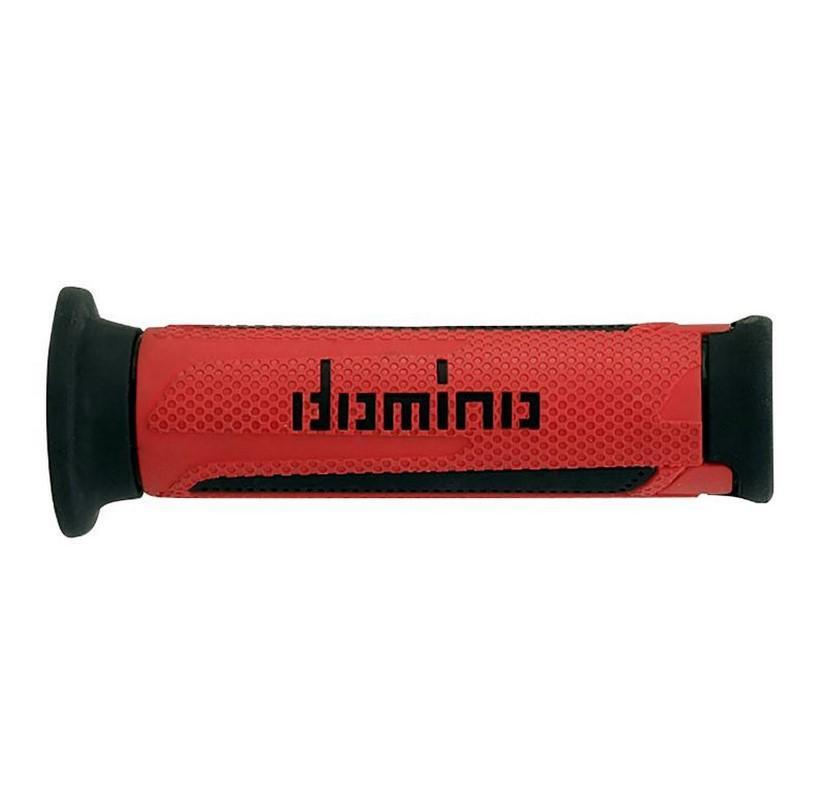 Revêtement poignée moto Domino A350 bicolore 120mm pour guidon routier sport