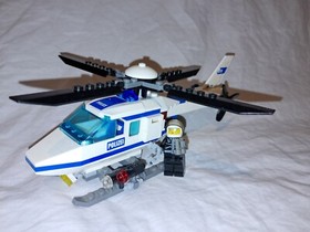 Year 2008 LEGO CITY SET 7741 POLICE HELICOPTER 100% COMPLETE + MANUAL Town
