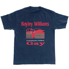 Hayley Williams Is Turning Your Children Gay Navy Blue T-shirt
