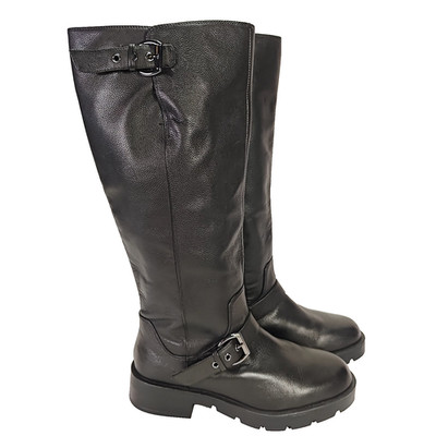 M&S Collection Leder Biker Kniehohe Stiefel Damen UK 5 US 6 EU 38