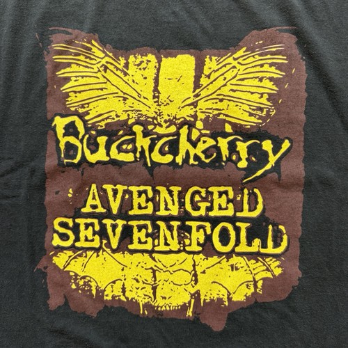 VTG 2000's Mens 2XL Avenged Sevenfold Buckcherry Papa Roach Saving Abel Tour Tee - Picture 6 of 8