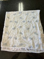 Aden  Anais Baby Blanket Blue Elephant Spraying Water Muslin Swaddle Lovey