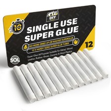 12pk Super Glue Extra Strong Bond | Premium Adhesive Plastic Rubber Leather Wood