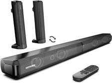 2.2Ch Sound Bar for TV, Built-In Dual Subwoofer,Home Theater Speakers Wall Mount