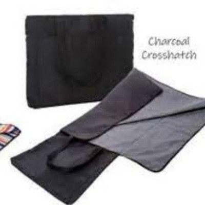 Thirty One Fold N Fun Mat in Charcoal Crosshatch NWT