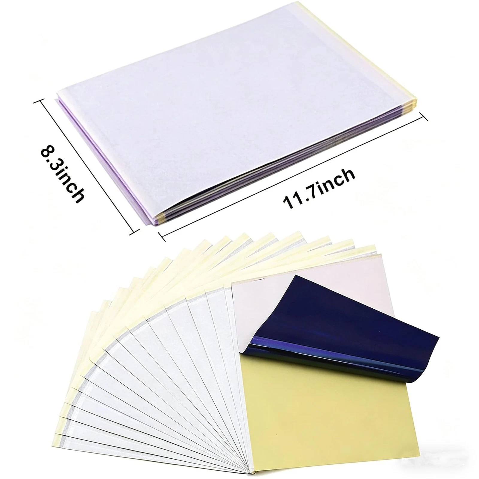 Beoncall Tattoo Transfer Paper 50Pcs Tattoo Stencil Paper Printer image 2