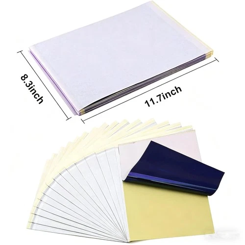 Beoncall Tattoo Transfer Paper 50Pcs Tattoo Stencil Paper Printer image 2