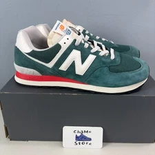 New Balance 574 Classic Sneaker Running Shoes Green White U574VPG Men's Sz 10.5