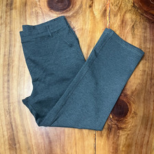 Quince Women's Pants Ponte Knit M Crop Pull on Elastic Straight stretch NN28