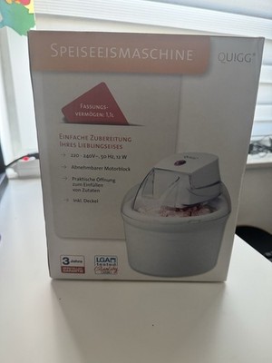 Quigg Speiseeismaschine Eismaschine 1,1 L - Unbenutzt Und Originalverpackt