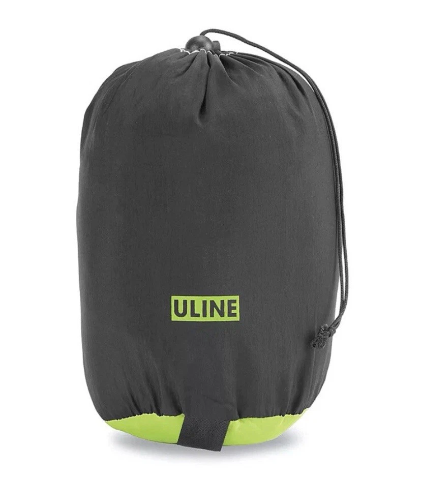 Uline Backpacking Hammock Camping Single Parachute w Straps - Black & Lime Green - Image 3 of 4