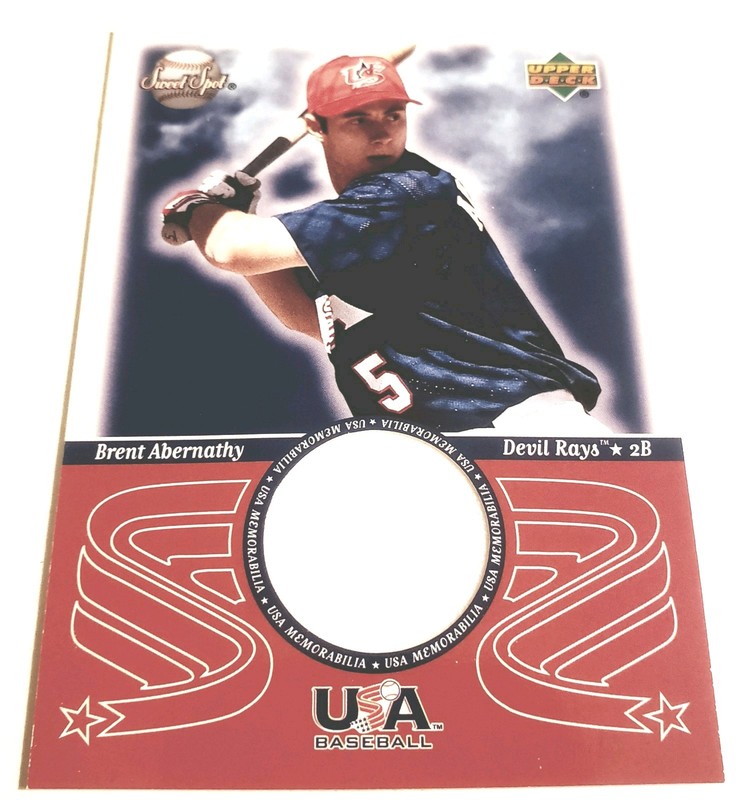 2002 UD Sweet Spot USA Brent Abernathy Game-Used Jersey #USA-BA