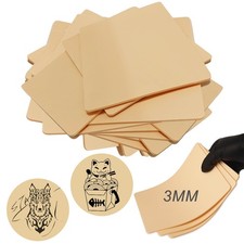Emalla 3MM Fake Tattoo Skin 20Pcs Silicone Practice Kit 7.48x5.6in Double Sides
