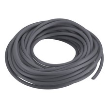 Rubber Cord Tube 16ft 2mm Dia 1mm Hole Gray Hollow Tubing for DIY Craft