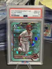 Bowman 2022 Draft Sapphire Allan Cerda Reds Aqua /20 BDC22 PSA 10 POP 1