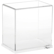 Plymor Clear Acrylic Display Case with Clear Base, 6" W x 4" D x 6" H
