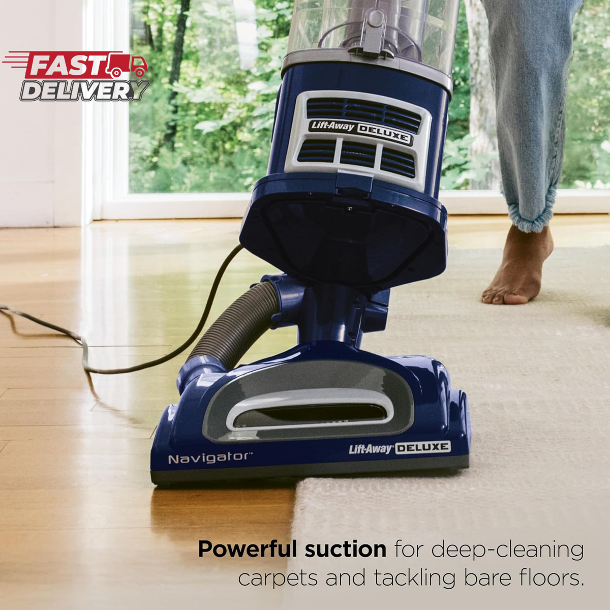 Shark Upright Vacuum, Navigator Lift-Away Deluxe with Large Dust