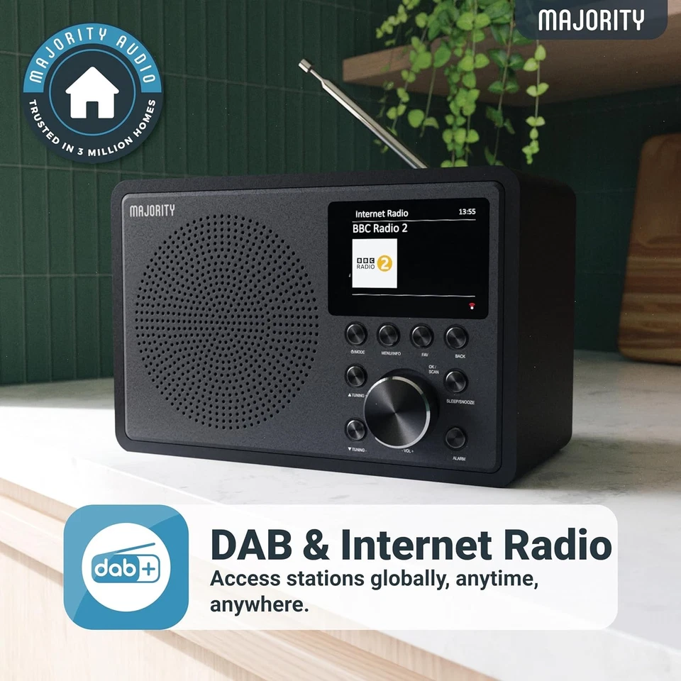 Internetradio mit DAB, UKW, BT, Aux, Spotify, Alleskönner Majority Touro,GEPRÜFT - Bild 4 von 4