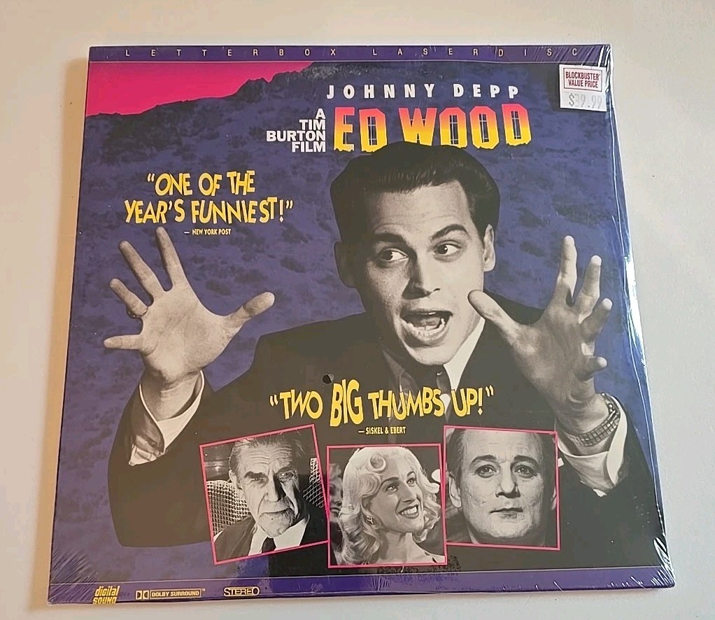 TIM BURTON'S - ED WOOD - JOHNNY DEPP - (2) LASERDISC SET 