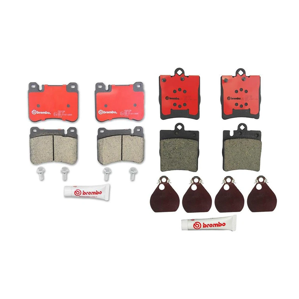 Pastillas de freno delanteras + traseras de cerámica para Mercedes-Benz SLK280 2006-2008 - Brembo OE Foto 4 de 4