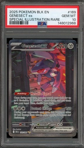 Pokemon Genesect ex Black Bolt Special Illustration Rare #169 PSA 10 Gem Mint