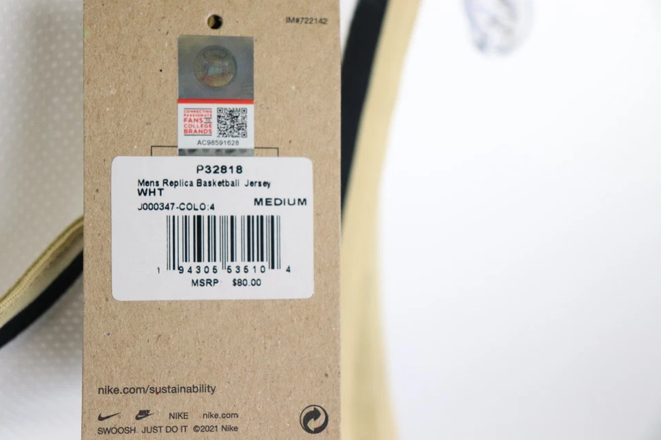 Men's Nike Dri-Fit #4 White Colorado Buffaloes Replica Basketball Jersey NWT - Image 3 of 4