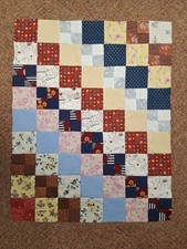 35" X 45" Unfinished Homemade Patchwork Crib Comforter or Baby Quilt Top 4