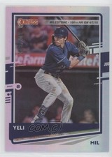 2020 Donruss Nickname Variation Milestone Stat Line Christian Yelich (Yeli) q4j