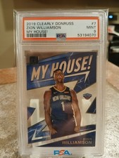 2019-20 Clearly Donruss Zion Williamson PSA 9 My House Acetate Rookie #7 Mint