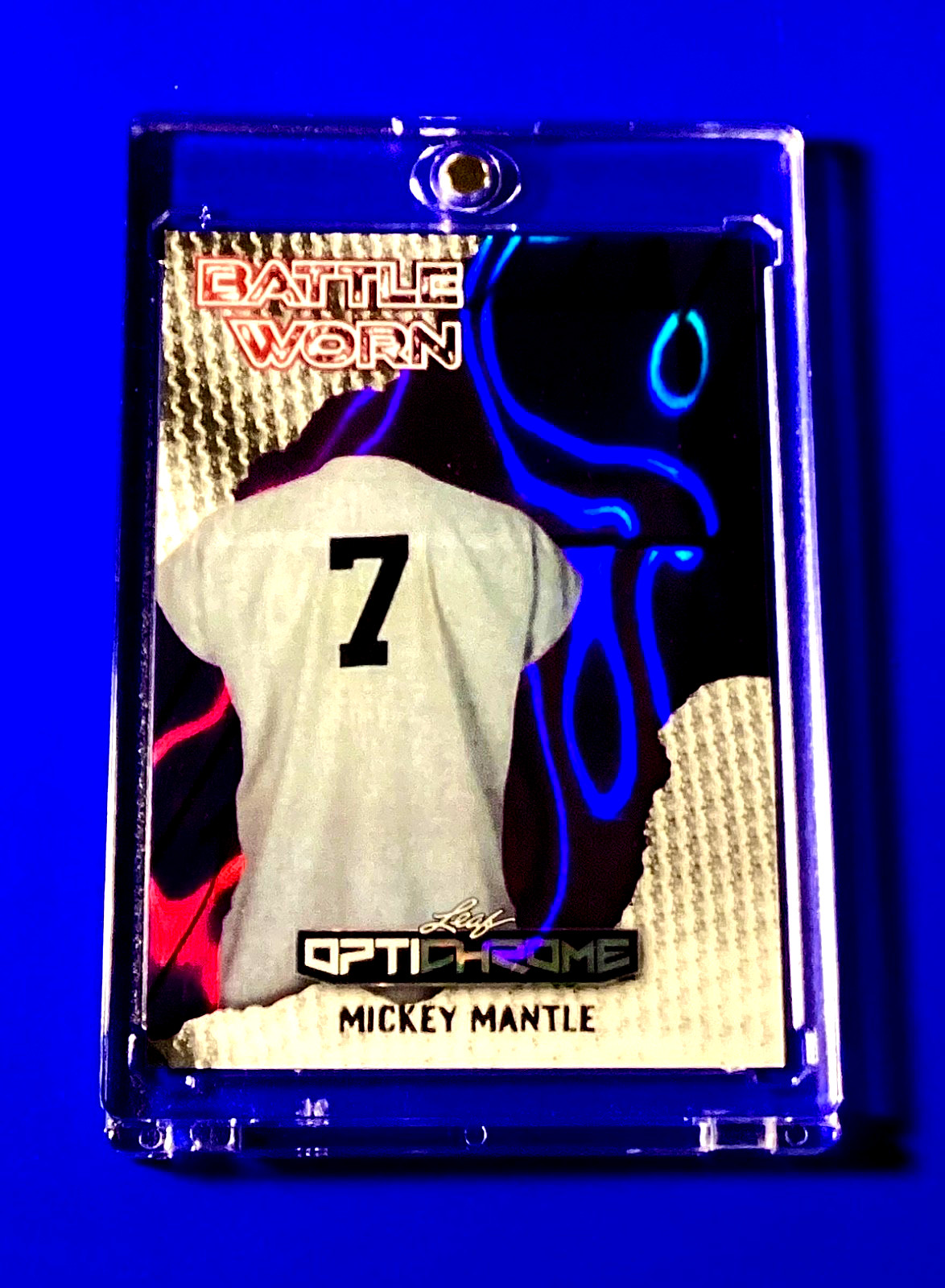 Mickey Mantle 1/1 SP 2025 Leaf OptiChrome Refractor Battle Proof 1 of 1 Purple