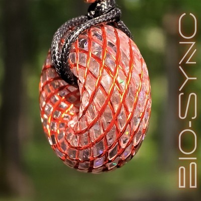 Phi Torus ''Skyfire'' Vortex Energy Pendant  Agni Manitite Aura Quartz Fire Opal