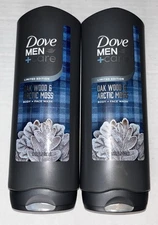 Dove Men+Care Limited Edition Body Wash Oakwood and Artic Moss, 18 oz Lot Of 2