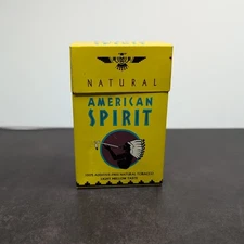 Natural American Spirit Cigarette Tin Case  Empty  Ultra Light Yellow Collector