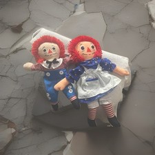 Raggedy Ann Andy Vintage Tag 1987 18in Doll Classic Toy Nursery Decor Folk C1