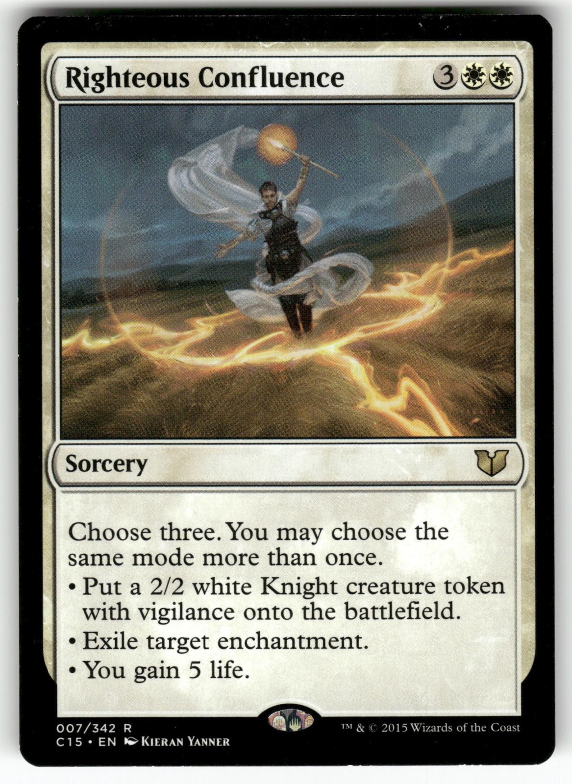 Righteous Confluence 7 Rare Commander 2015 Magic: The Gathering Near Mint