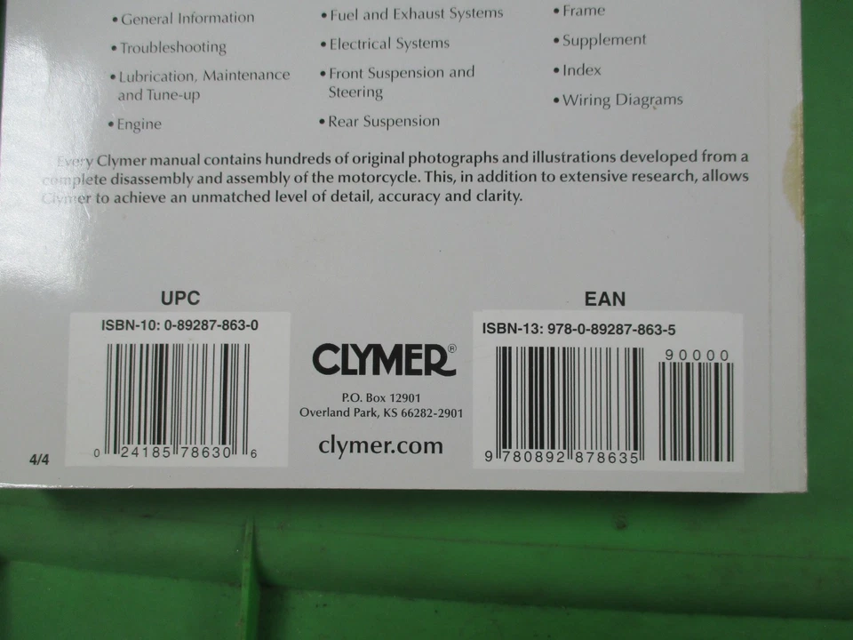Clymer Negozio Riparazione Manuale M318-4 Honda - Immagine 4 di 4