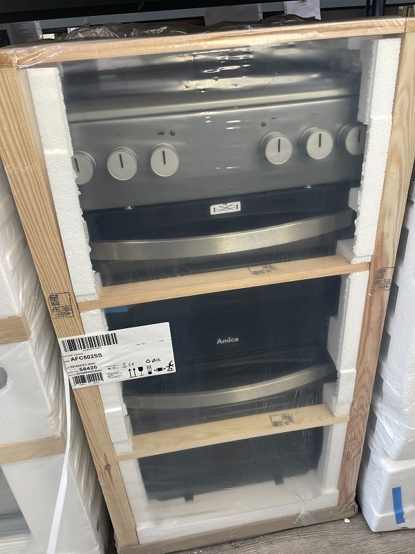 Amica AFC50250SS Silver 50cm Twin Cavity Electric Cooker - Collection