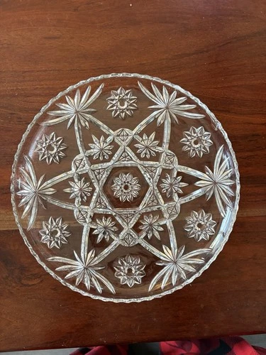 Anchor Hocking Star of David Vintage 13.5 Inch Serving Platter