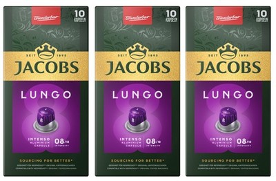 3 JACOBS LUNGO INTENSO Nespresso Coffee Capsules 52g 1.8oz