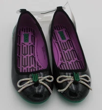 NewOfficial Wicked Movie Girls Shoes Ballet Flats Mary Janes Crystal Bow Size 1