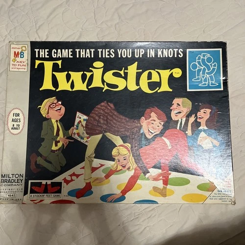 1966 Milton Bradley Twister Game – Complete in Original Box – Vintage Party Game
