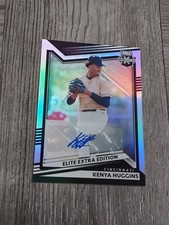 KENYA HUGGINS 2022 ELITE EXTRA EDITION AUTOGRAPHED ROOKIE CARD.REDS.