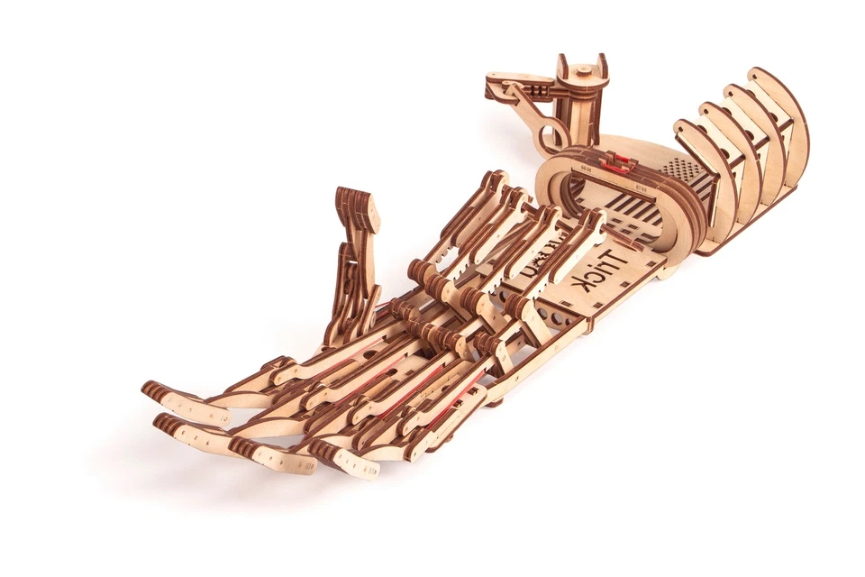 Wood Trick Mechanical Robotic Hand Wooden 3D Puzzle Model Assembly Kit Gears Set - Image 2 of 4