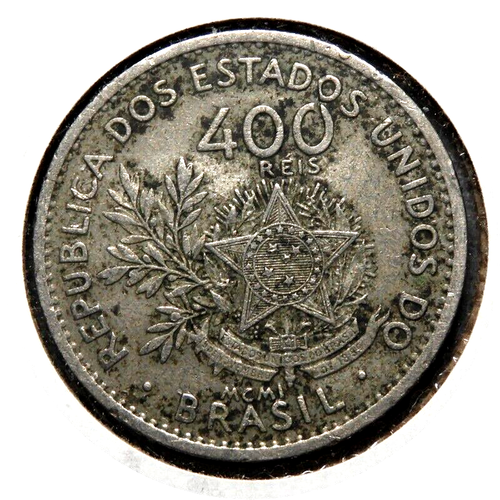 elf Brazil Republic 400 Reis 1901 - Picture 2 of 2