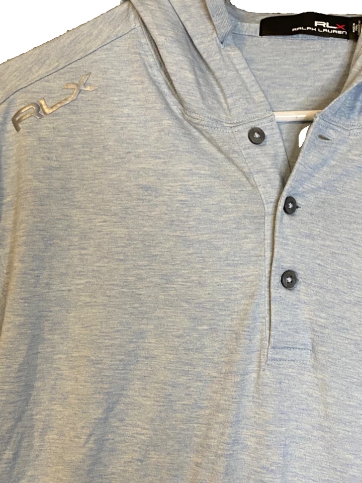 RLX Pullover Camisa Sudadera con Capucha Para Hombres Manga Media Larga Senderismo Gorpcore Azul Claro Foto 4 de 4