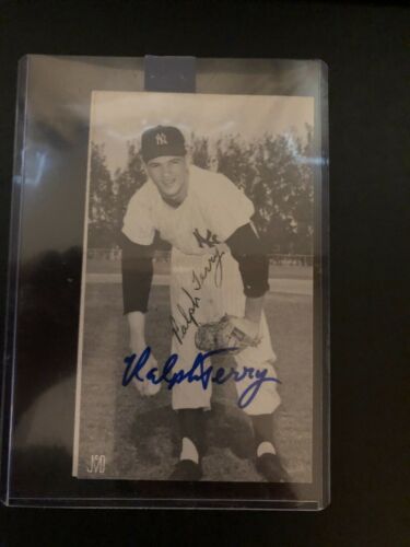 Ralph Terry NY Yankees signed autographed baseball postcard card - Picture 1 of 1